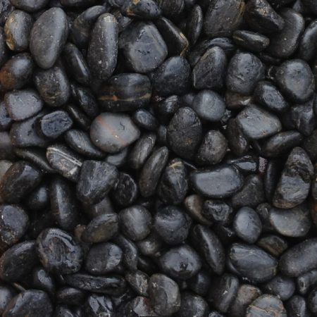 Black Polished pebbles 15-30mm